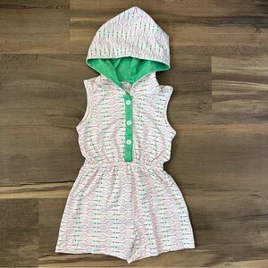 Pete + Lucy Girls' Terrific Tennis Hooded Jumpsuit - Sleeveless - Size 5